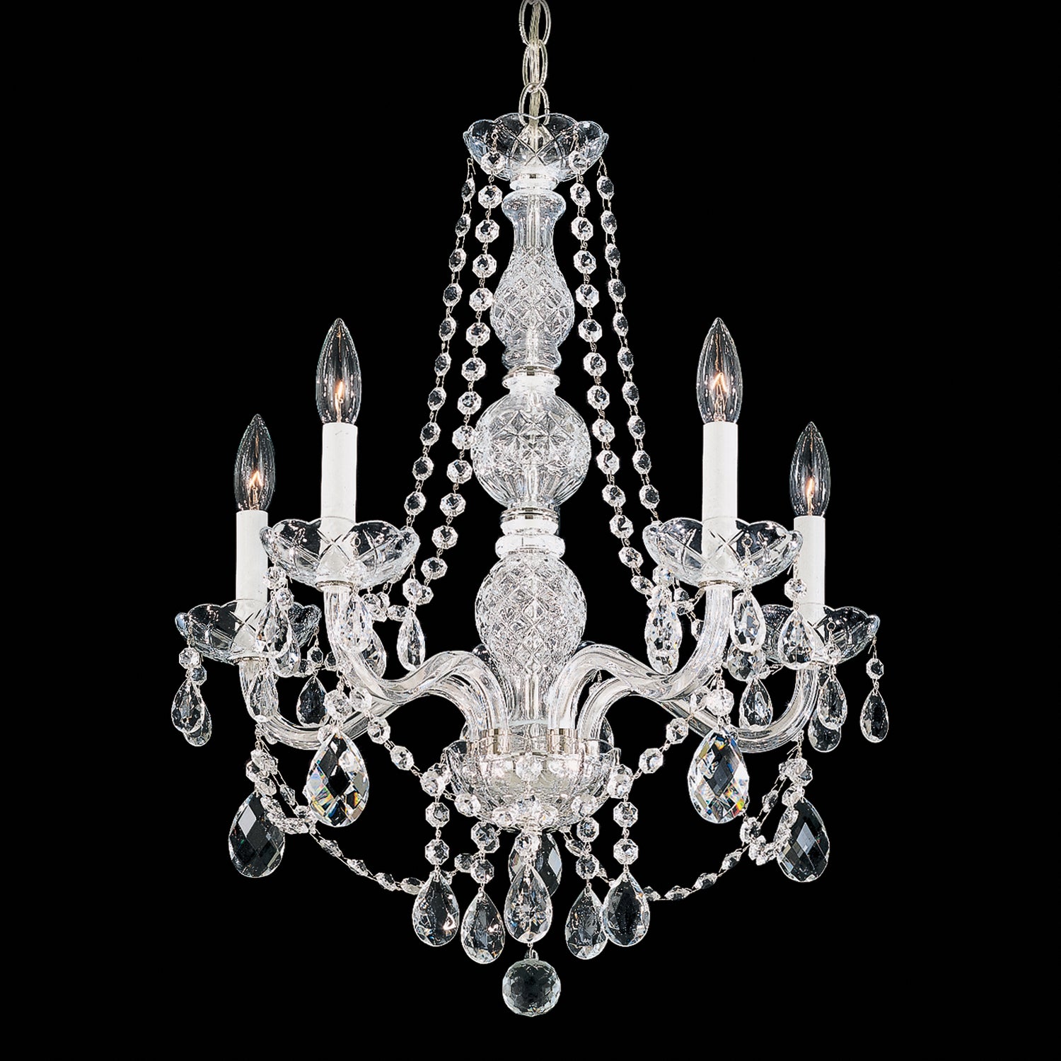 Schonbek - 1302-40H - Five Light Chandelier - Arlington - Silver