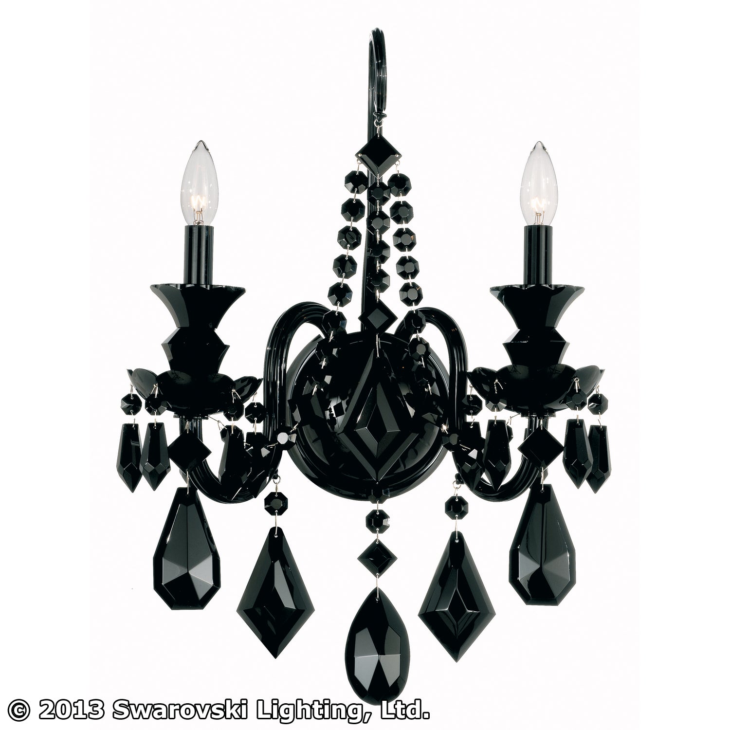 Schonbek - 5702BK - Two Light Wall Sconce - Hamilton - Jet Black