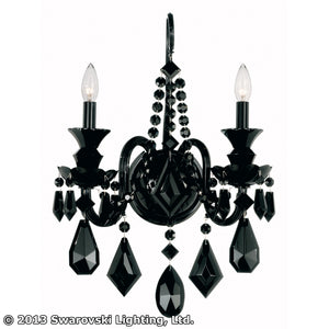 Schonbek - 5702BK - Two Light Wall Sconce - Hamilton Black - Jet Black