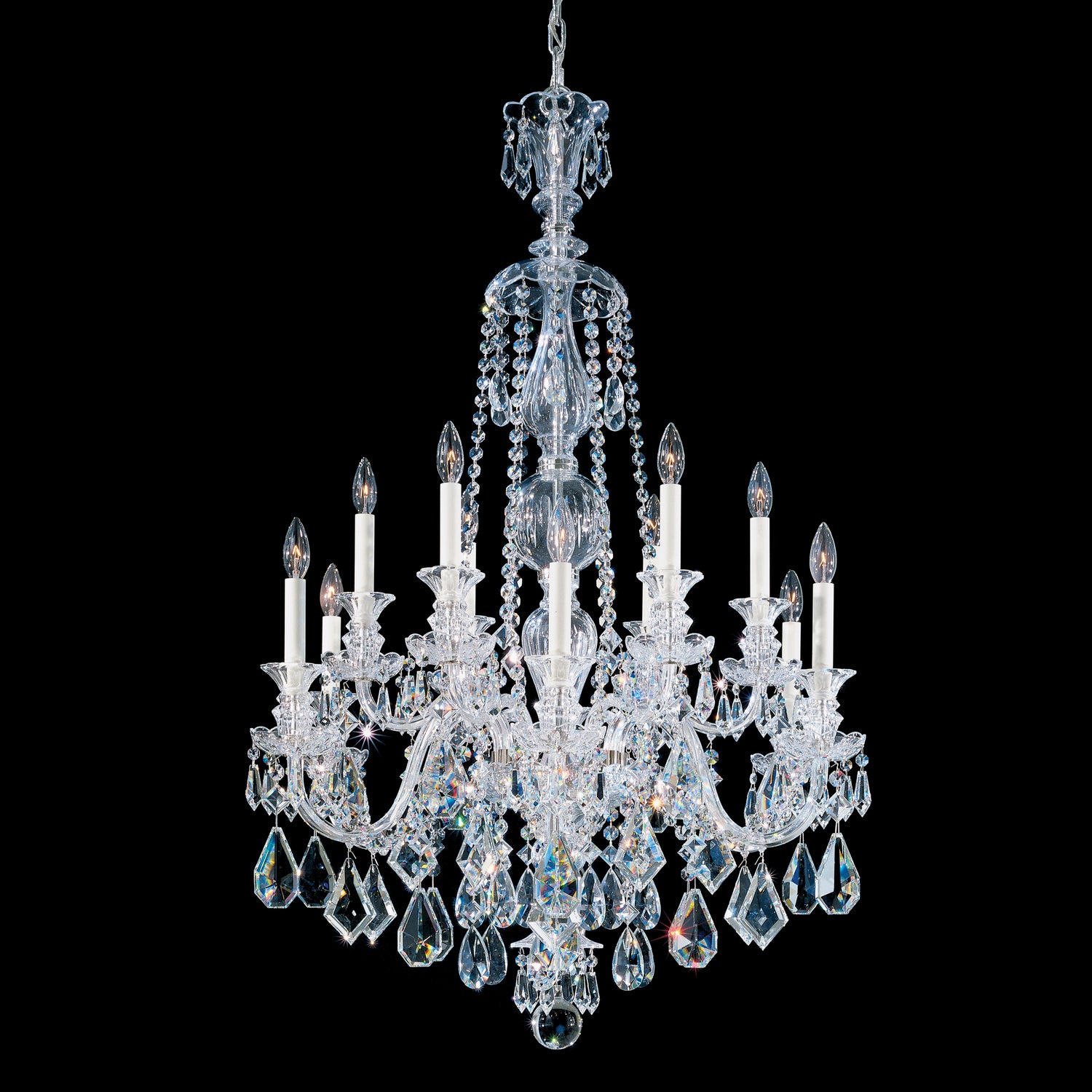 Schonbek - 5708CL - 12 Light Chandelier - Hamilton - Silver