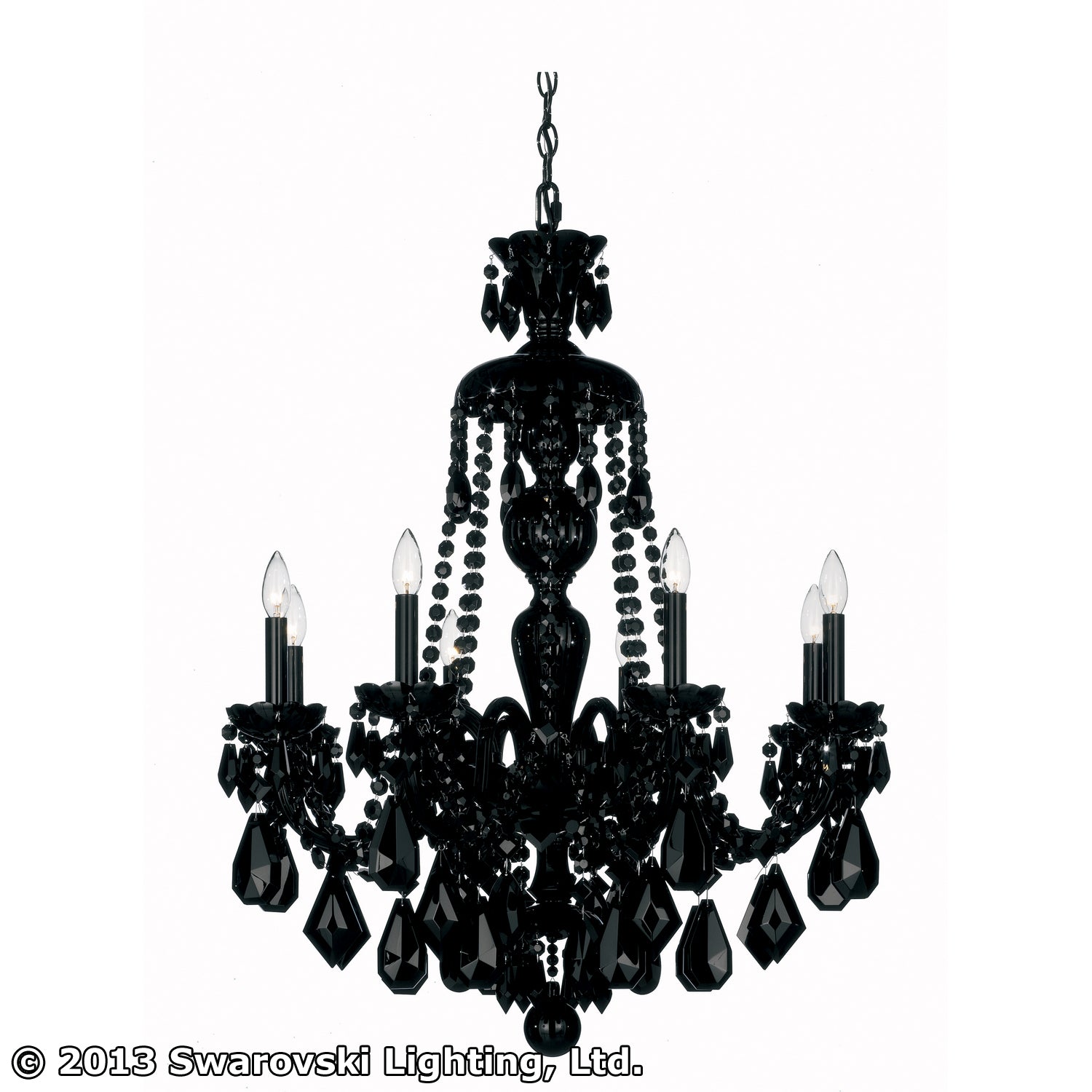 Schonbek - 5737BK - Eight Light Chandelier - Hamilton - Jet Black