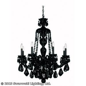 Schonbek - 5737BK - Eight Light Chandelier - Hamilton - Jet Black