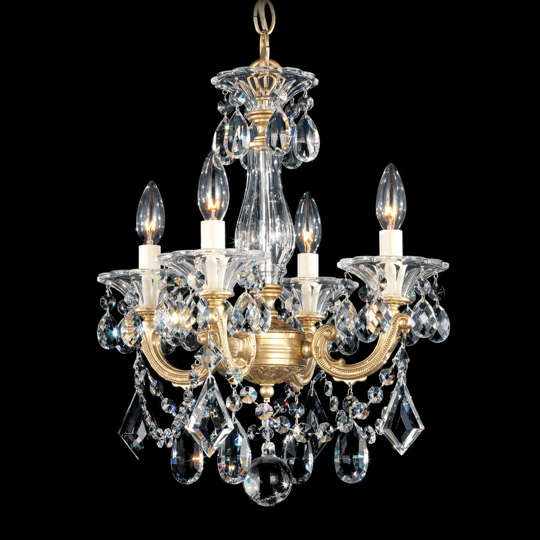 Schonbek - 5344-22 - Four Light Chandelier - La Scala - Heirloom Gold