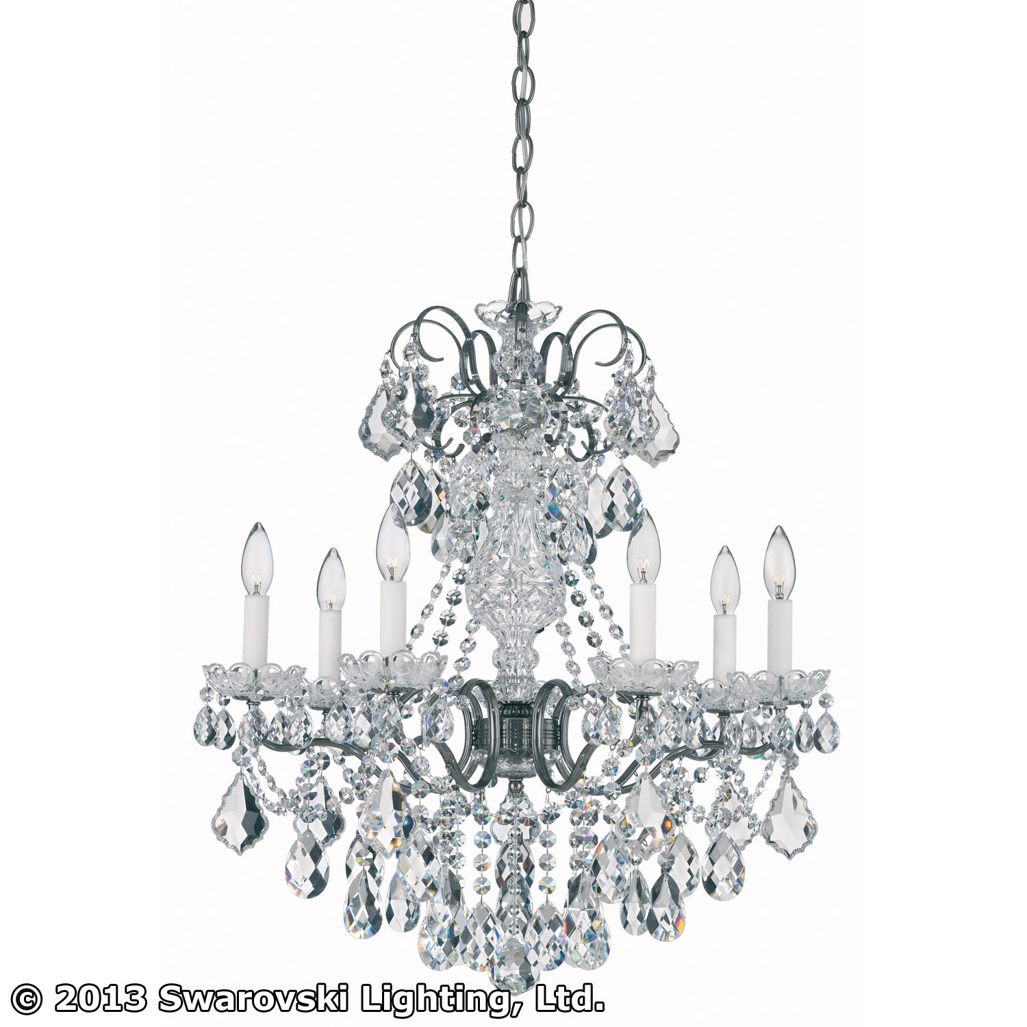 Schonbek - 3656-49H - Seven Light Chandelier - New Orleans - Black Pearl