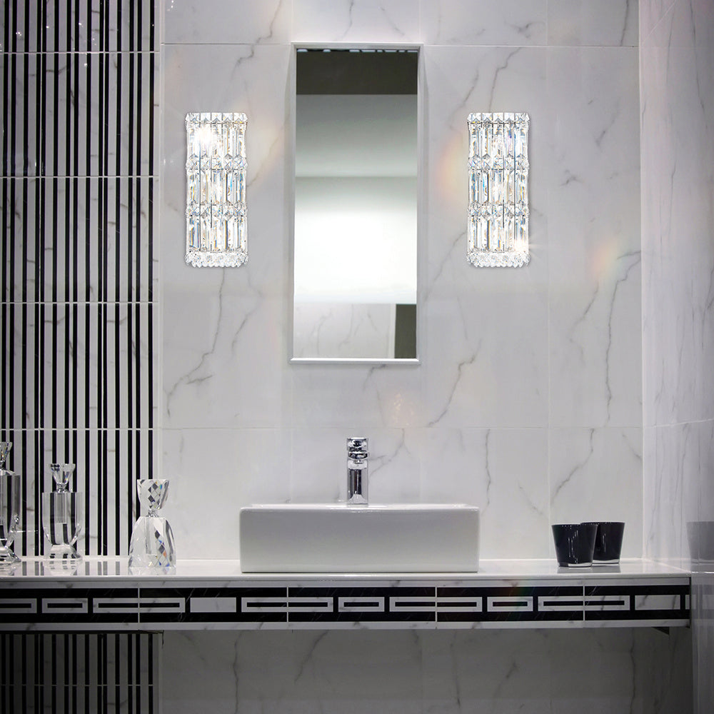 Schonbek - 2236A - Three Light Wall Sconce - Quantum - Stainless Steel