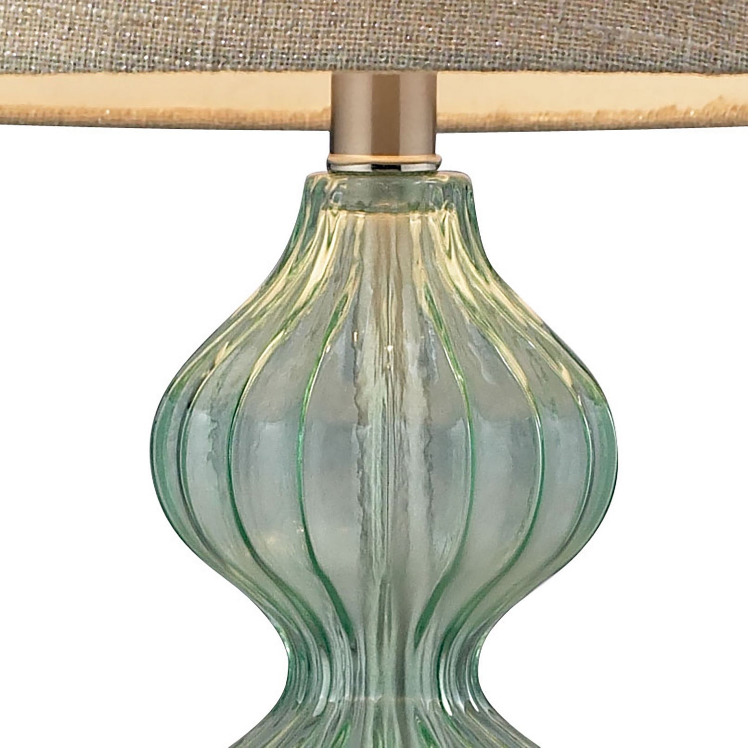 ELK Home - D141 - One Light Table Lamp - Smoked Glass - Green