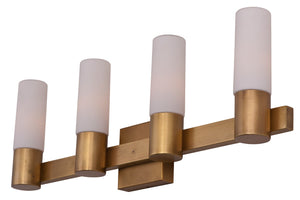 Maxim - 22414SWNAB - Four Light Bath Vanity - Contessa - Natural Aged Brass