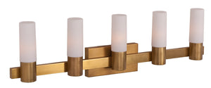 Maxim - 22415SWNAB - Five Light Bath Vanity - Contessa - Natural Aged Brass