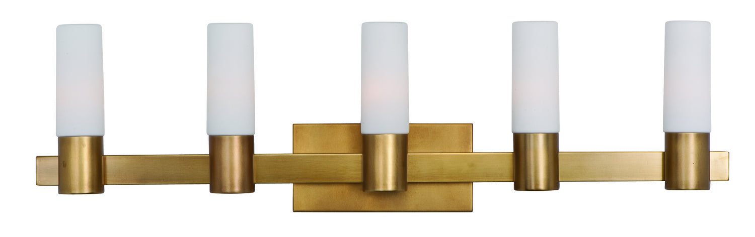 Maxim - 22415SWNAB - Five Light Bath Vanity - Contessa - Natural Aged Brass