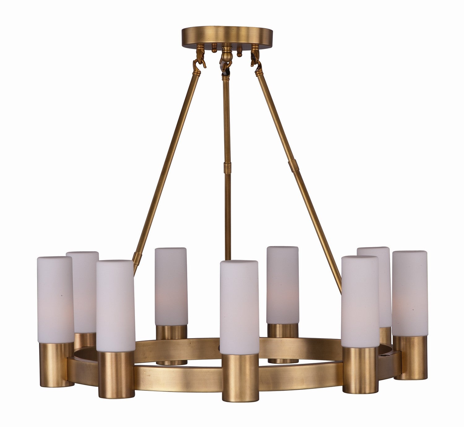 Maxim - 22418SWNAB - Nine Light Chandelier - Contessa - Natural Aged Brass