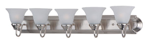 Maxim - 8015FTSN - Five Light Bath Vanity - Essentials - 801x - Satin Nickel