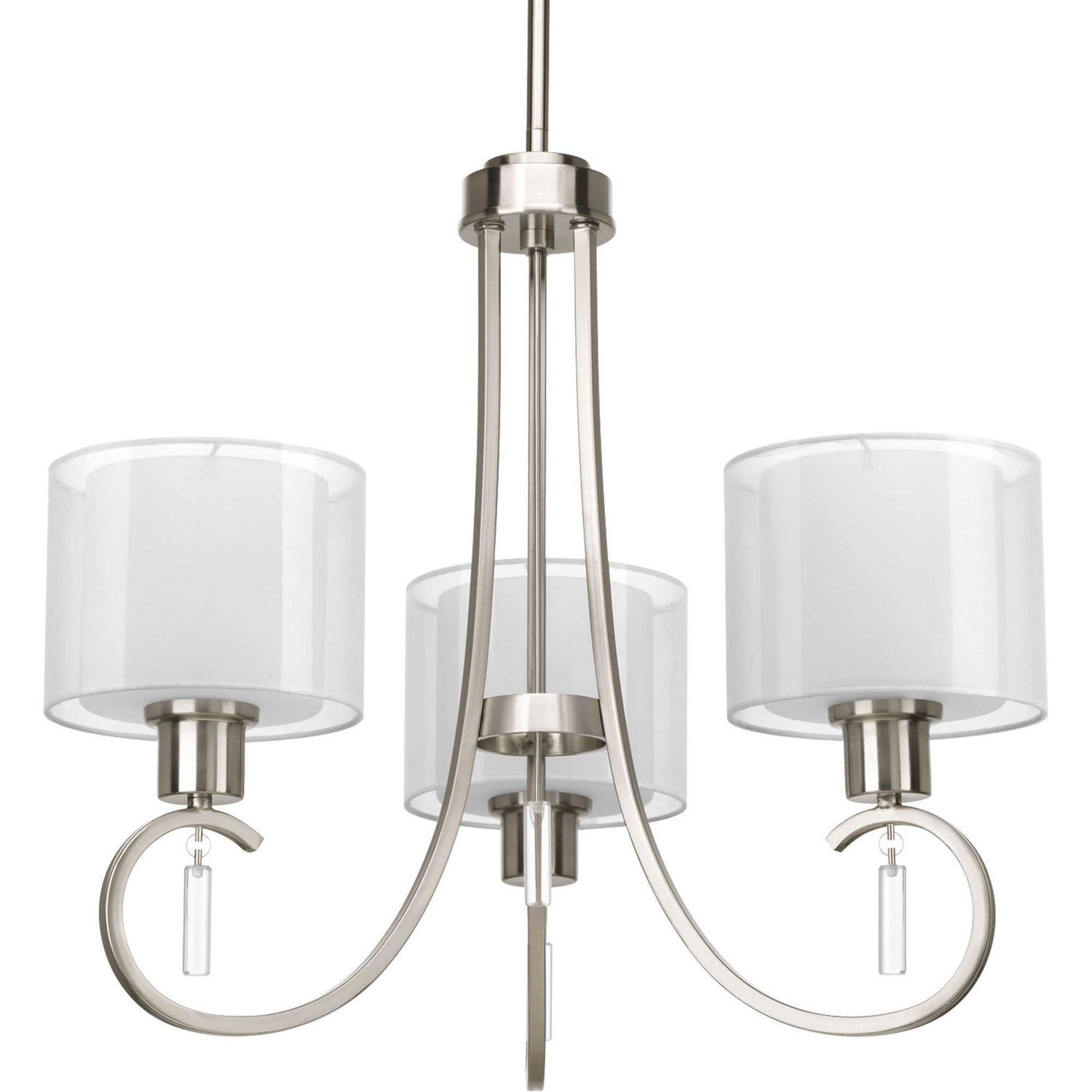 Progress Lighting - P4695-09 - Three Light Chandelier - Invite - Brushed Nickel