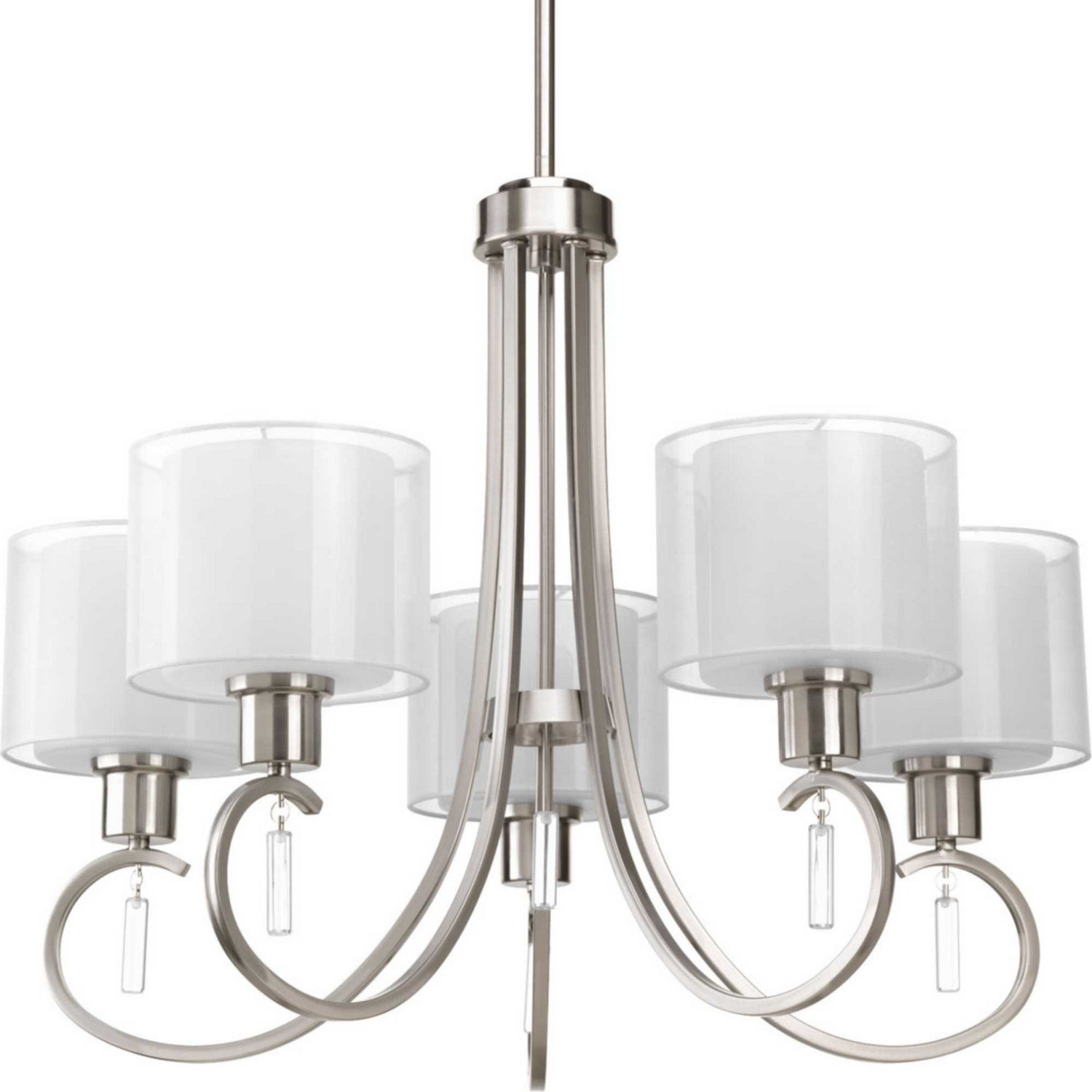 Progress Lighting - P4696-09 - Five Light Chandelier - Invite - Brushed Nickel