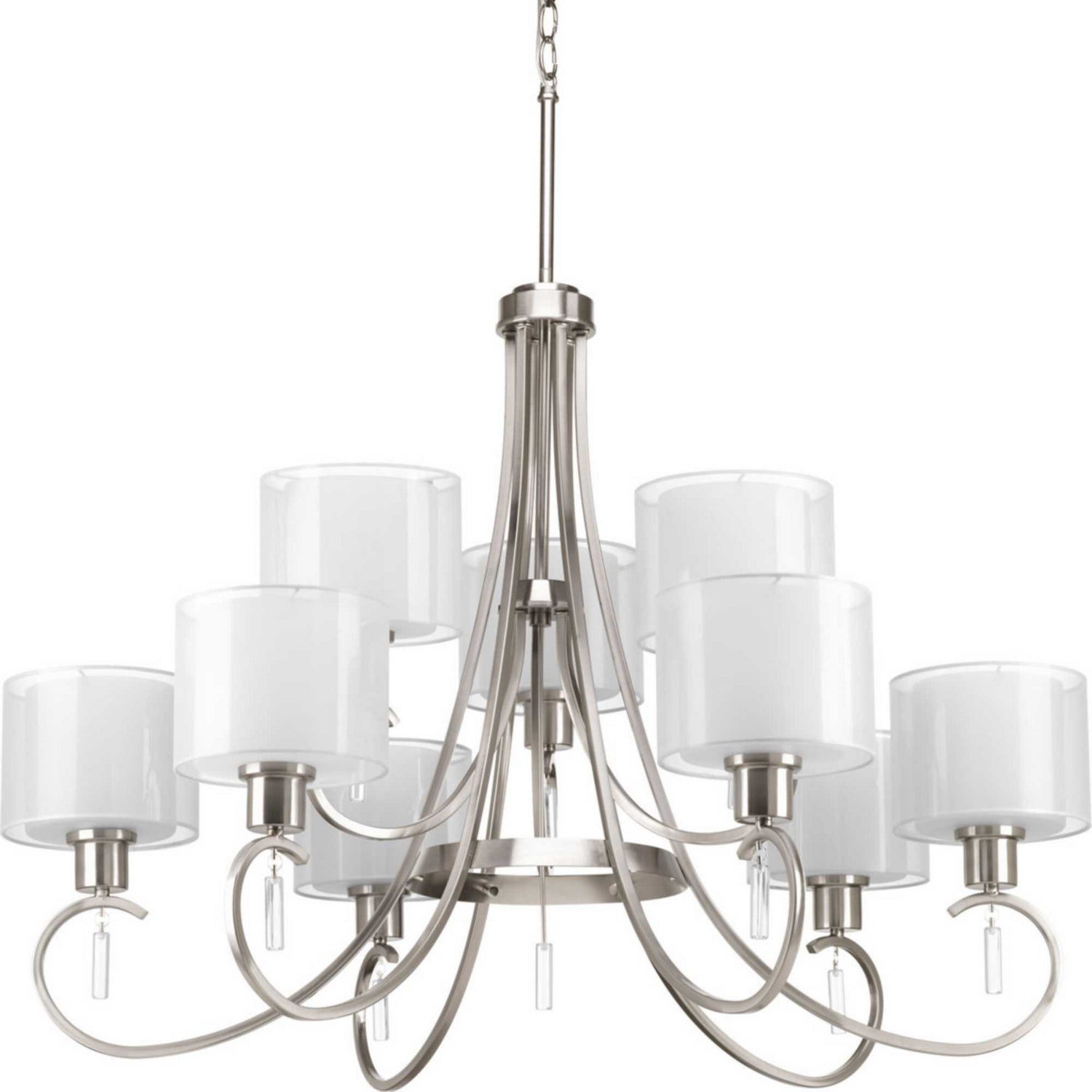 Progress Lighting - P4697-09 - Nine Light Chandelier - Invite - Brushed Nickel