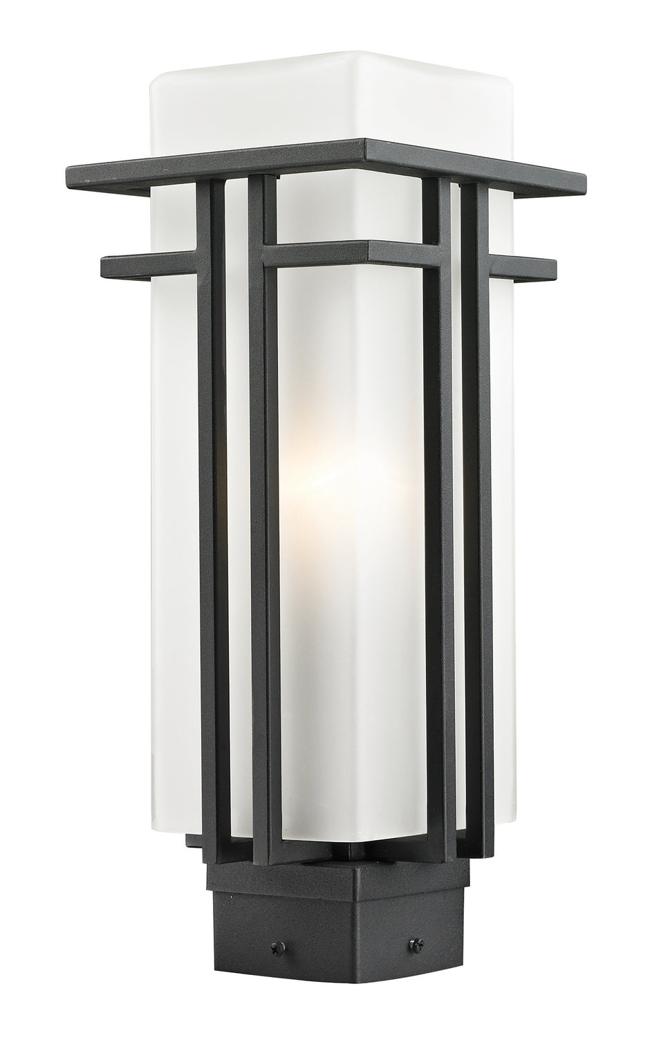 Z-Lite - 549PHM-BK - One Light Outdoor Post Mount - Abbey - Black