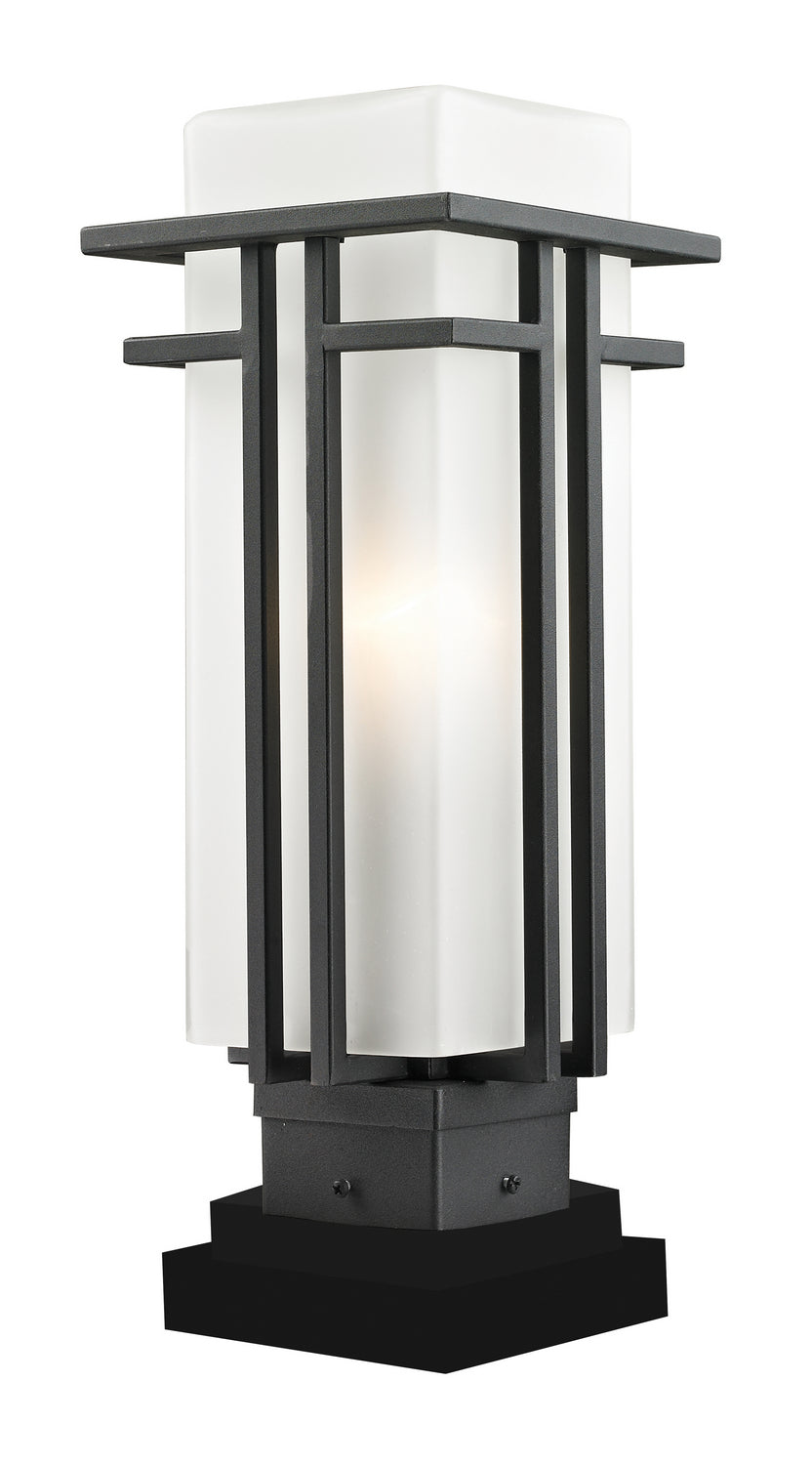 Z-Lite - 549PHM-SQPM-BK - One Light Outdoor Pier Mount - Abbey - Black