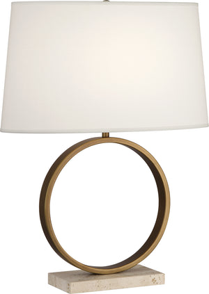 Robert Abbey - 2295 - One Light Table Lamp - Logan - Aged Brass w/Travertine Stone Base RHBN