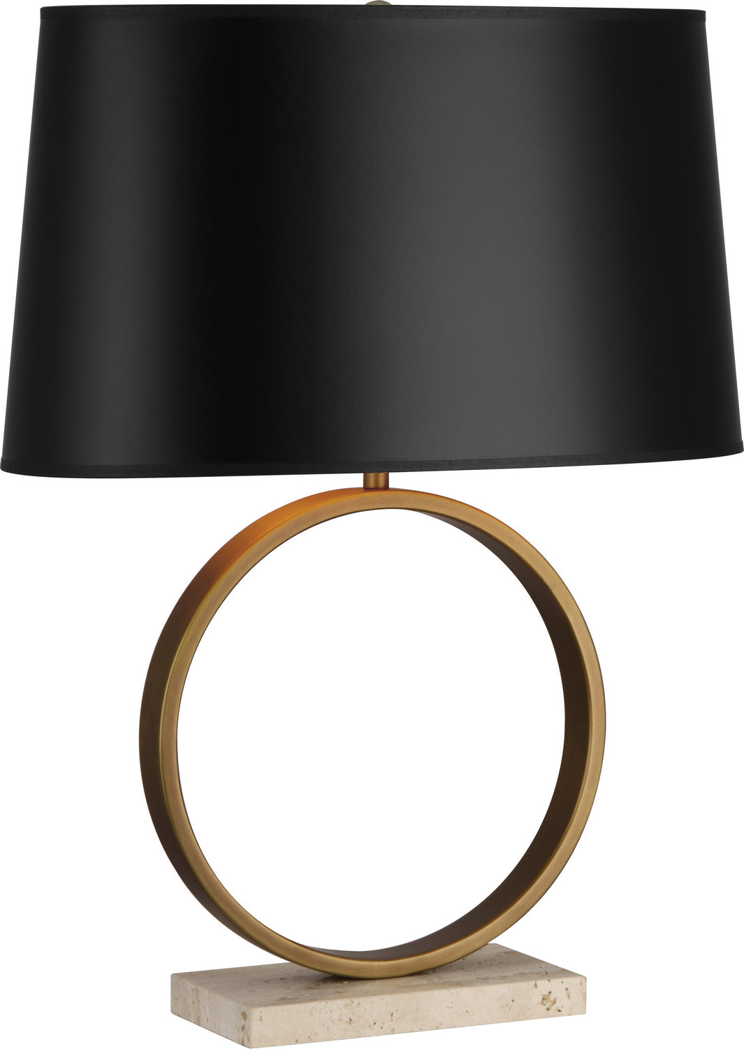 Robert Abbey - 2295B - One Light Table Lamp - Logan - Aged Brass w/Travertine Stone Base RHBN