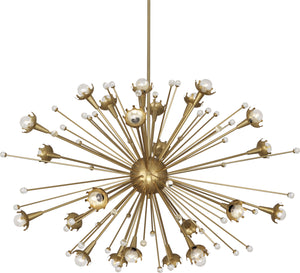 Robert Abbey - 714 - 24 Light Chandelier - Jonathan Adler Sputnik - Antique Brass w/Crystal