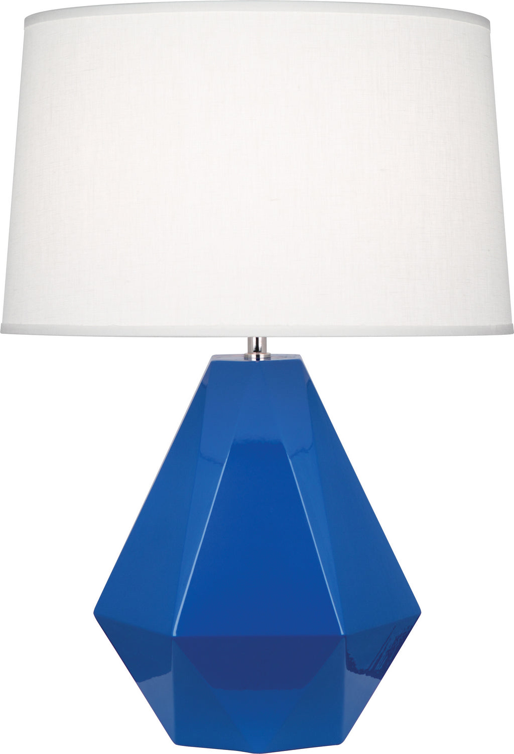 Robert Abbey - 946 - One Light Table Lamp - Delta - Marine Blue Glazed Ceramic w/Polished Nickel