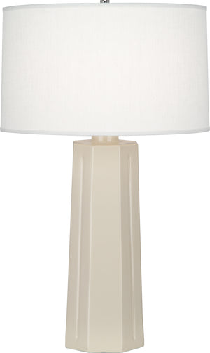 Robert Abbey - 960 - One Light Table Lamp - Mason - Bone Glazed Ceramic