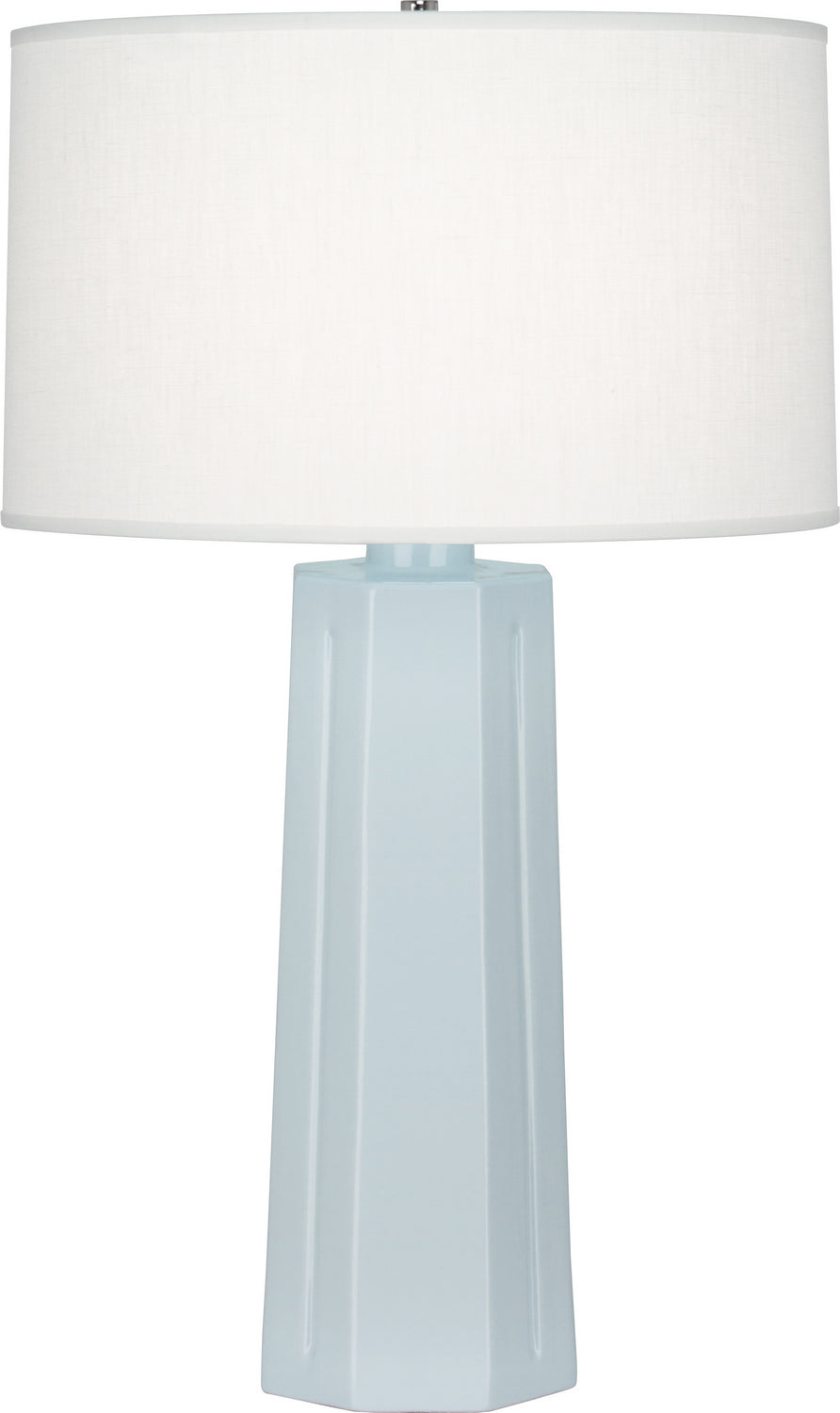 Robert Abbey - 966 - One Light Table Lamp - Mason - Baby Blue Glazed Ceramic