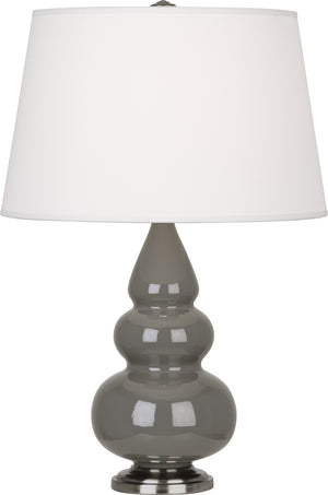 Robert Abbey - CR32X - One Light Accent Lamp - Small Triple Gourd - Ash Glazed Ceramic w/Antique Silver