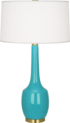 Robert Abbey - EB701 - One Light Table Lamp - Delilah - Egg Blue Glazed Ceramic