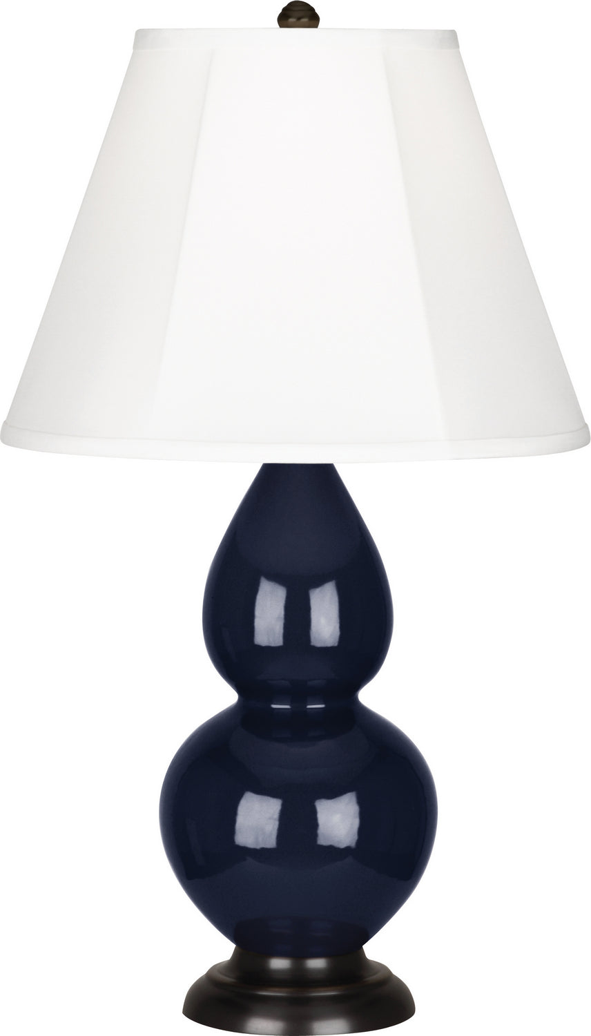 Robert Abbey - MB11 - One Light Accent Lamp - Small Double Gourd - Midnight Blue Glazed Ceramic w/Deep Patina Bronze