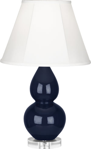 Robert Abbey - MB13 - One Light Accent Lamp - Small Double Gourd - Midnight Blue Glazed Ceramic w/Lucite Base