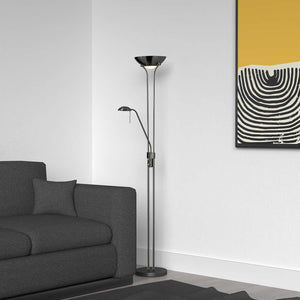 Dainolite Ltd - 505F-MB - Three Light Floor Lamp - Contemporary - Black