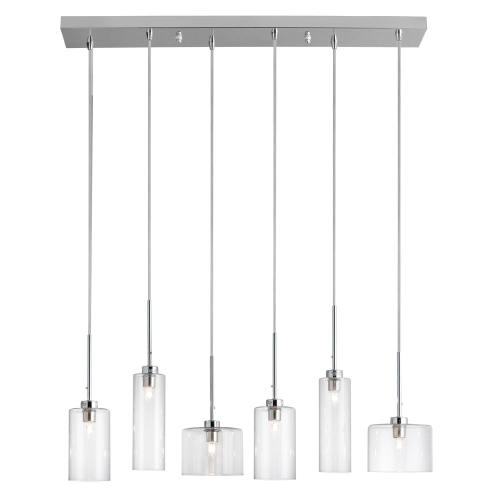 Dainolite Ltd - IC-286P-PC - Six Light Pendant - Industrial Chic - Polished Chrome