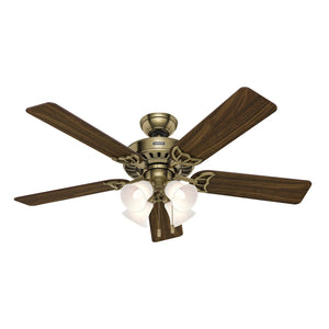 Hunter - 53063 - 52" Ceiling Fan - Studio Series - Antique Brass