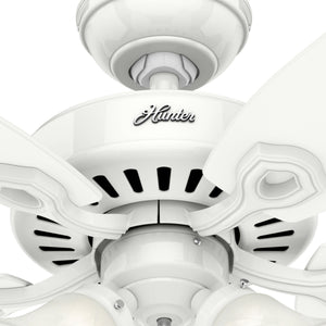 Hunter - 51110 - 52" Ceiling Fan - Builder - Matte Silver
