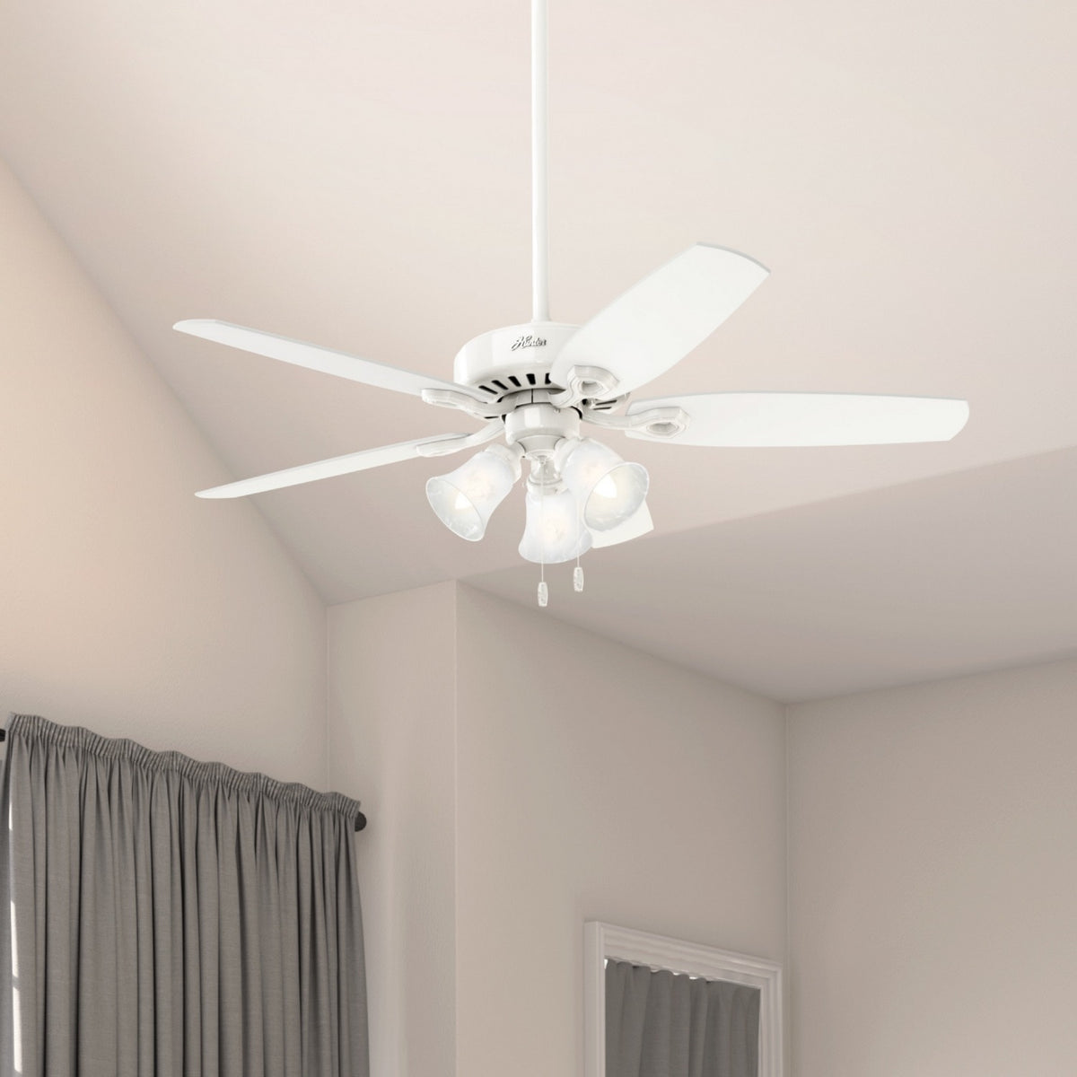Hunter - 51110 - 52" Ceiling Fan - Builder - Matte Silver