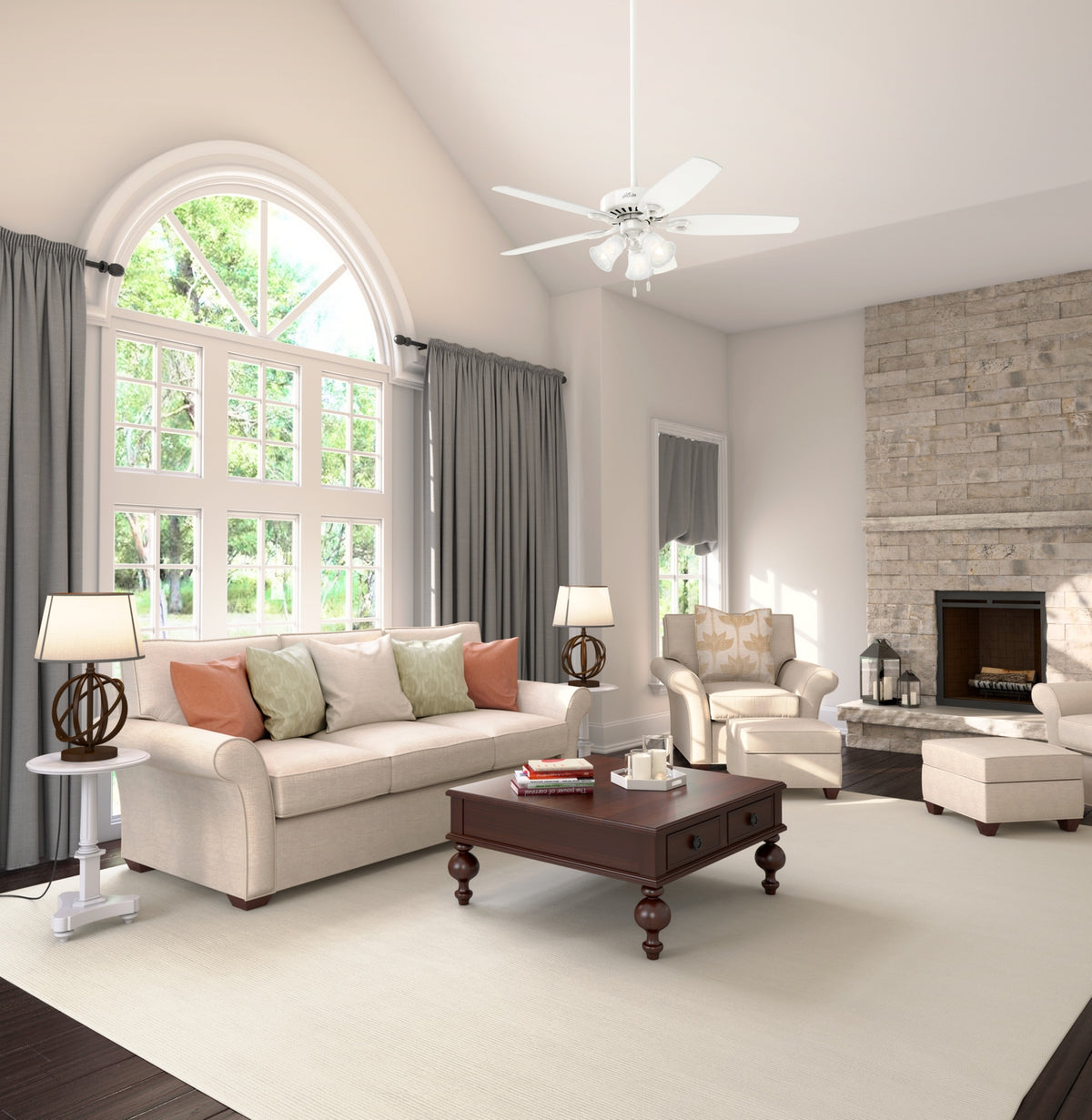 Hunter - 51110 - 52" Ceiling Fan - Builder - Matte Silver