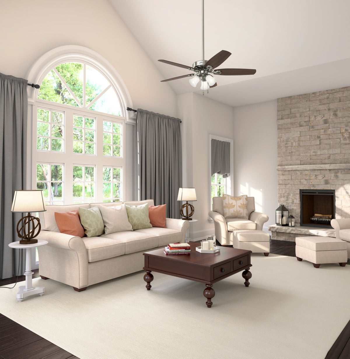 Hunter - 51110 - 52" Ceiling Fan - Builder - Matte Silver
