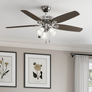 Hunter - 51110 - 52" Ceiling Fan - Builder - Matte Silver
