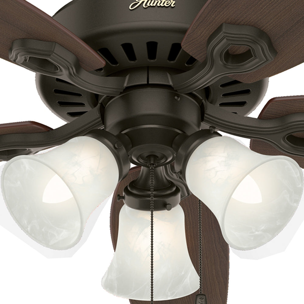 Hunter - 51110 - 52" Ceiling Fan - Builder - Matte Silver