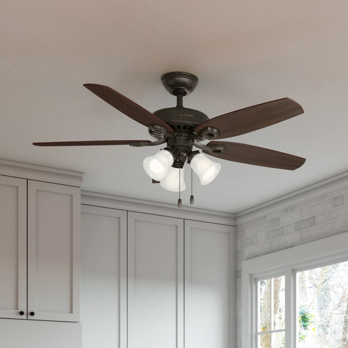 Hunter - 51110 - 52" Ceiling Fan - Builder - Matte Silver