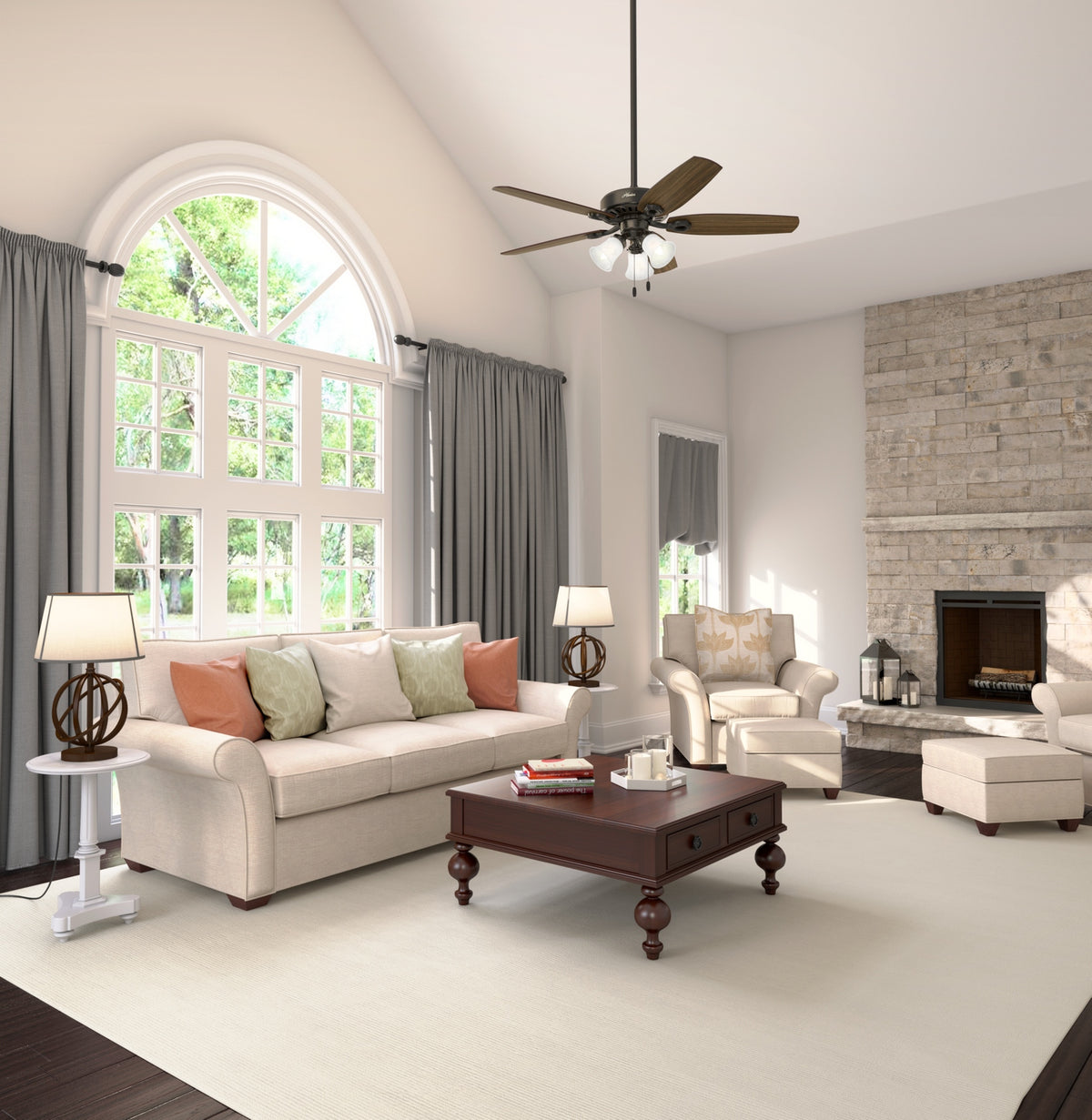 Hunter - 51110 - 52" Ceiling Fan - Builder - Matte Silver
