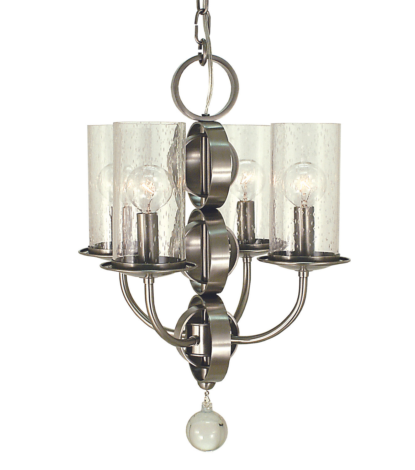 Framburg - 1043 BN - Four Light Chandelier - Compass - Brushed Nickel