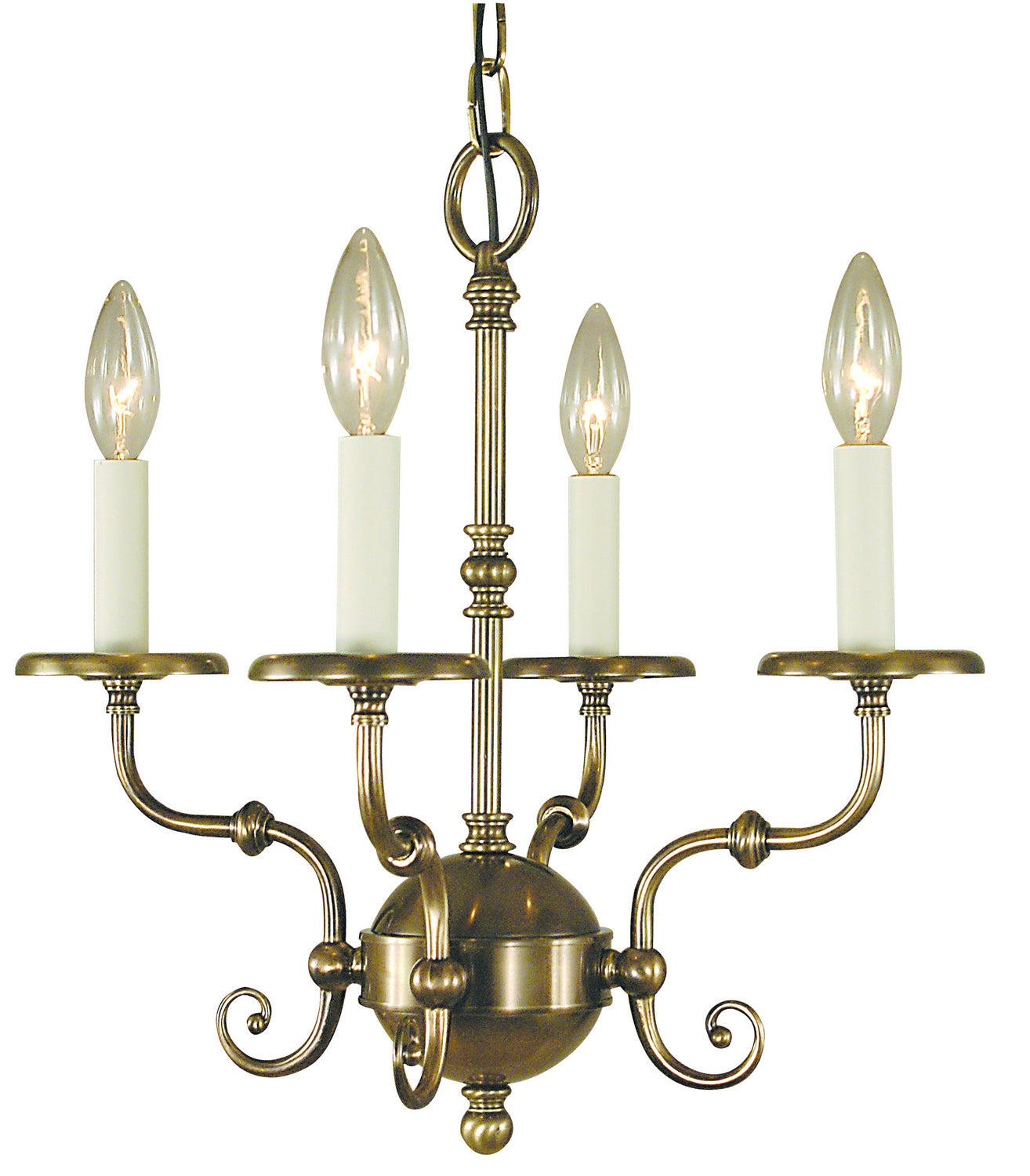 Framburg - 2374 AB - Four Light Chandelier - Jamestown - Antique Brass