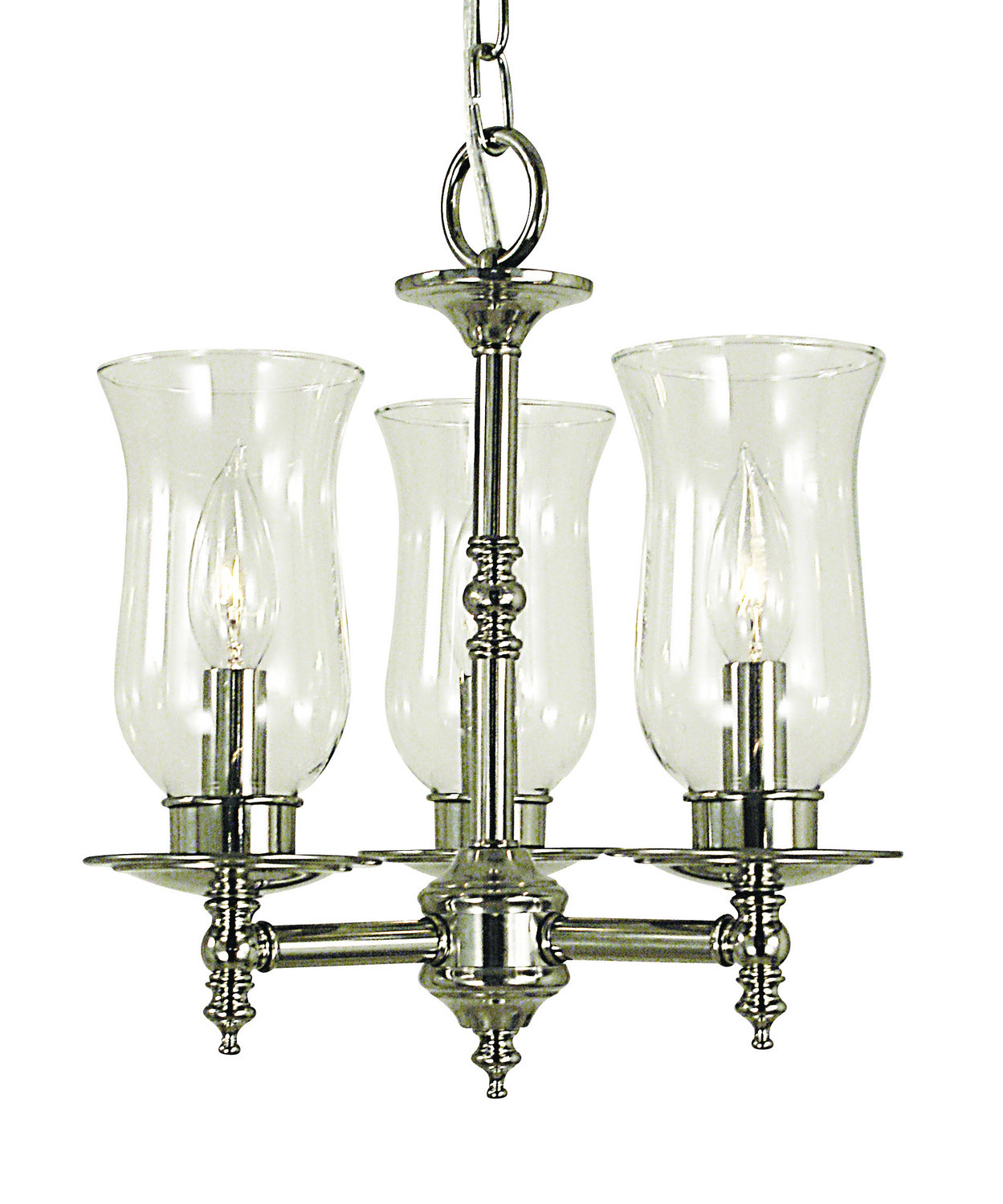 Framburg - 2508 PS - Three Light Chandelier - Sheraton - Polished Silver