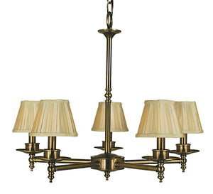 Framburg - 2515 AB - Five Light Chandelier - Sheraton - Antique Brass