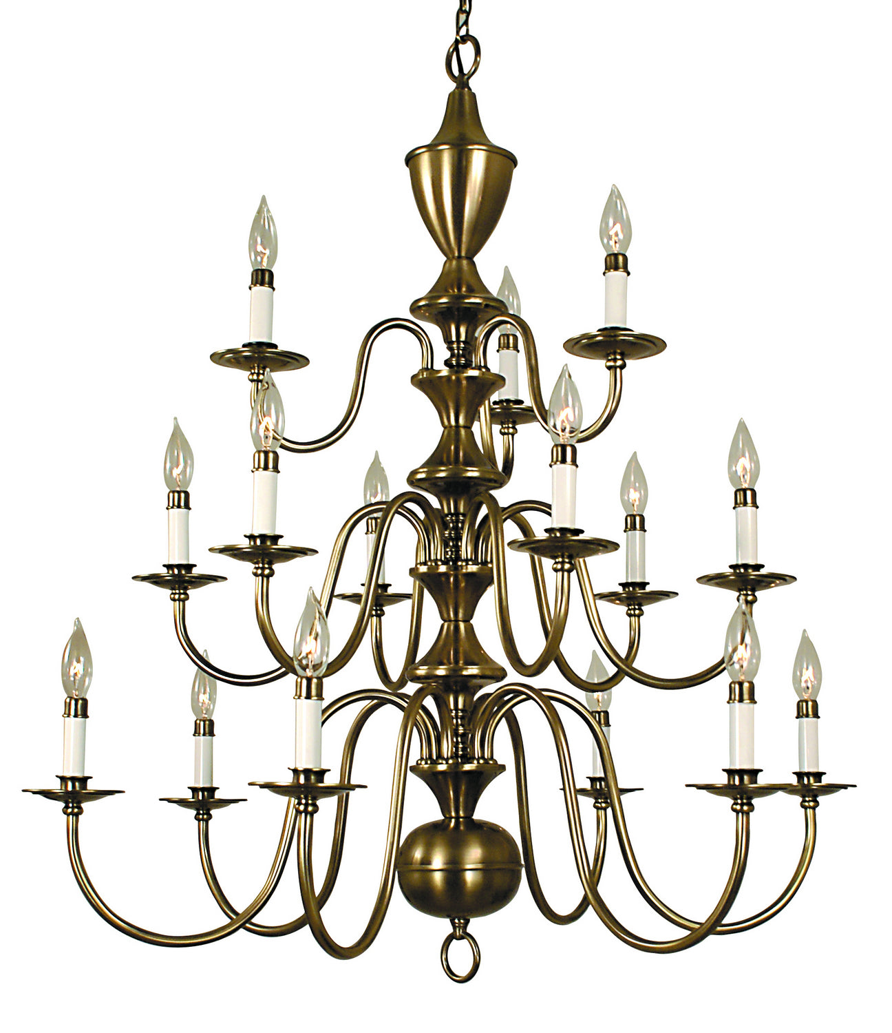 Framburg - 2527 AB - 15 Light Foyer Chandelier - Jamestown - Antique Brass