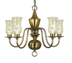 Framburg - 2545 AB - Five Light Chandelier - Jamestown - Antique Brass