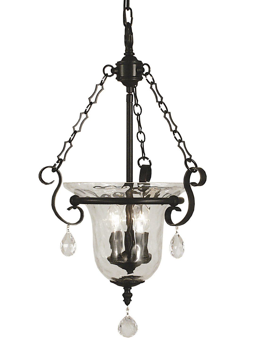 Framburg - 2917 MBLACK - Three Light Foyer Chandelier - Carcassonne - Matte Black