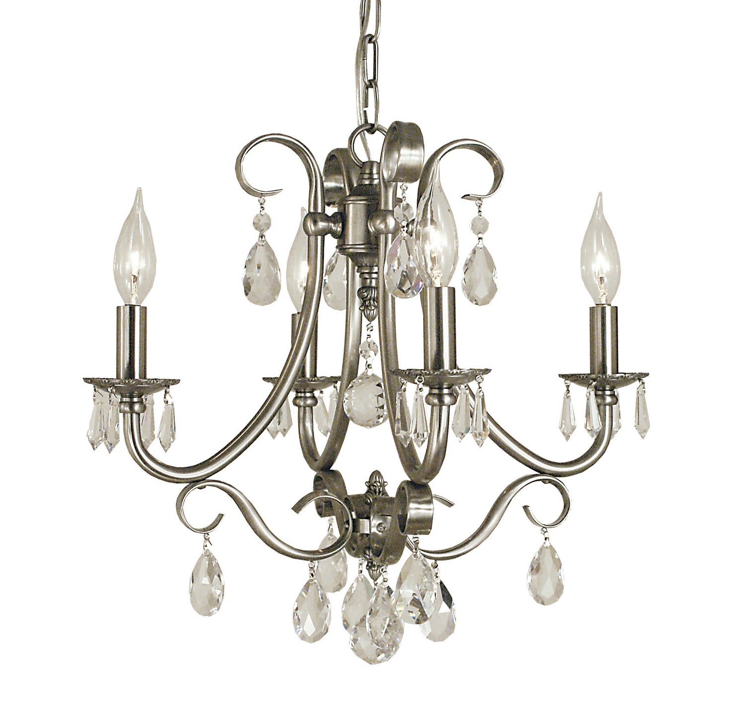 Framburg - 2994 BN - Four Light Chandelier - Liebestraum - Brushed Nickel