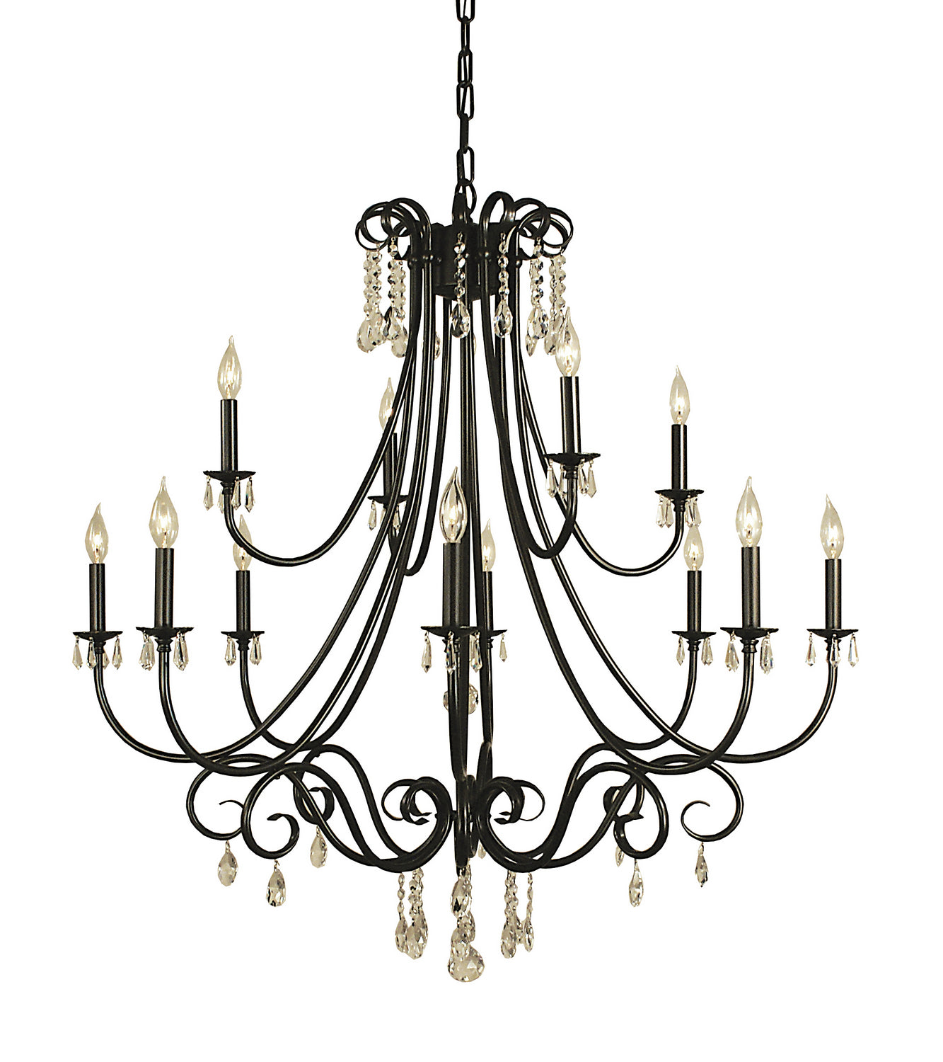 Framburg - 2997 MB - 12 Light Foyer Chandelier - Liebestraum - Mahogany Bronze